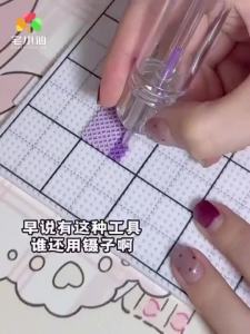 【Ship in 24H】Upgraded Automatic Perler Bead Pen Replaceable bean bin Fuse Bean Tool DIY Fusion Bean Pen Press Type Bean Pen Press Automatic Dot Beading Bean Pen Handmade diy Tool 自动拼豆笔