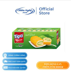 Combo 4 hộp Bánh Bông Lan Tipo  Cuộn Cốm 360g