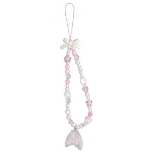 Handmade Bracelet Beaded Phone Lanyard for Women Girls Aesthetic Phone Wrist Strap Phone Charms String