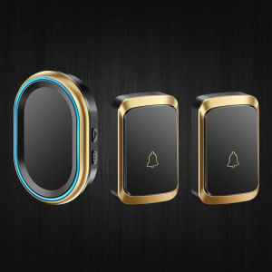 CACAZI Intelligent Wireless Doorbell Kit Smart Door Bell 300 Meter Home Waterproof Cordless Ring Dong Chime House Calling Button