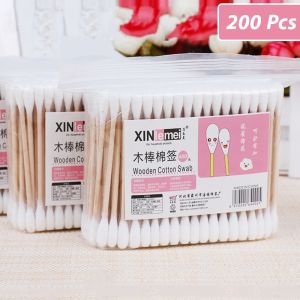 Baby Cotton Swabs Double-headed Cotton Buds 200Pcs/Pack Soft Cleaning Disposable Cotton Swabs