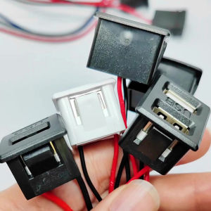 [ezrae Libun] 1PC Black Double-Layer USB Female Base Type-C Charging Socket Power Socket With Cable Connector USB Charger Port Data Interface