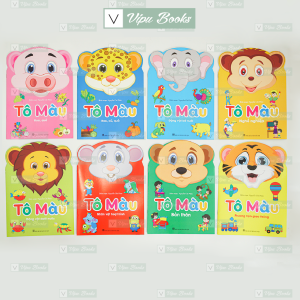 BỘ 8 QUYỂN TẬP TÔ CÁC CHỦ ĐỀ CHO BÉ MẦM NON KÈM TÚI - Bộ 8 Quyển Sách Tô Màu Cho Bé Với Nhiều Chủ Đề Khác Nhau Màu Sắc và Hình Ảnh Minh Họa Sinh Động