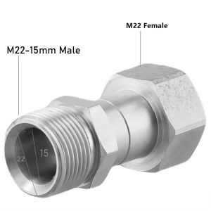 Tool-Hive - Bộ Khớp Nối Chống Xoắn Dây Rửa Xe Inox Nguyên Khối Ren 14/17/22 Chất Lượng Cao