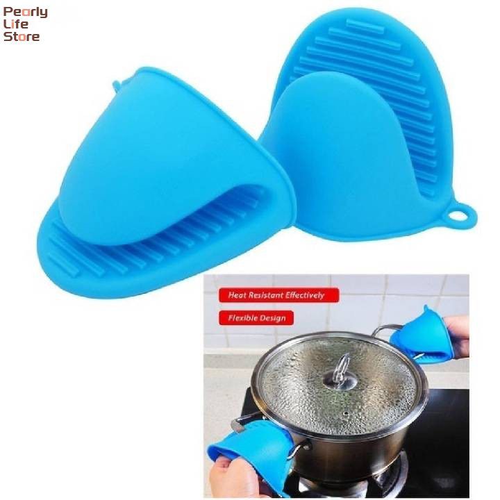 Pearly Life Silicone Pot Holder Silicone Glove Oven Mini Mitt Set