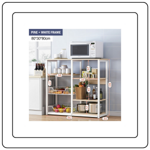 【JJ HOME】Kitchen Rack with Basket Multi-Purpose Trolley Vegetable Fruit Storage Organizer