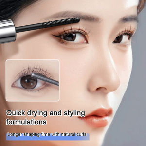 3D Curling Eyelash Iron Mascara Waterproof Smudge-Proof Dense Eyelash Mascara Long Curl Eyelashes Black Mascara 3D Eyelash Curler Voluma Mascara