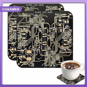 【CANAMEK】 Sáng Tạo Bảng mạch Coaster cá nhân PCB thiết kế thời trang Coaster bàn ăn thanh trang trí drinkware phụ kiện