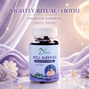 【Buy more save more】NATURE GLOW WELL SLEEPING MELATONIN GUMMIES 60pcs/bottle Night Time Beauty Well Sleeping Melatonin Gummies Natural Sleep Aid for Calm Relaxation Stress & Anxiety Relief