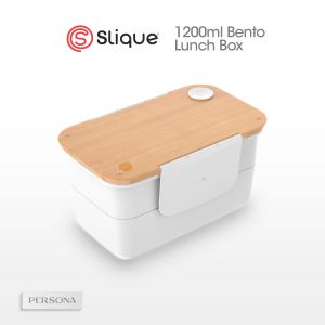 SLIQUE Persona Lunch box with PP Spork Included | Compartment 1200ml BPA-Free Bento Box with Spork 800ml