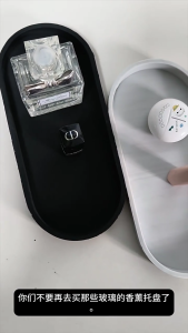 Đa năng hình bầu dục khay Silicone cho chăm sóc da sản phẩm dụng cụ nhà bếp không gian hiệu quả mỹ phẩm tổ chức