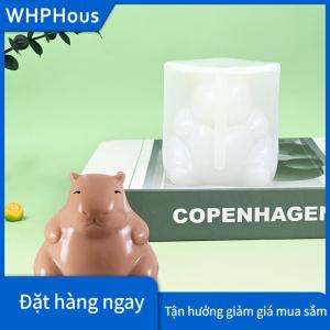 WHPHous Dễ thương capybara Silicone khuôn phim hoạt hình động vật sữa thạch Pudding Silicone khuôn nhà bếp nhà bếp phụ kiện nướng bên nhà hàng