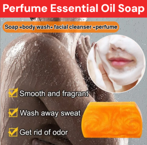 Amino Acid Handmade Perfume Gold Essential Oil Soap Long Lasting Fragrance Deep Cleansing Whitening Bath Soap