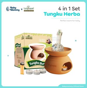 Babymommy👶Tungbayee Tungku Herba Bayi Ibu Set Pemanas Tungku Bayi Ibu Mini Clay Burner Set Pengurusan Uri Tembikar