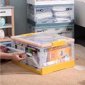 Container Box Lipat TY-41002 Penyimpanan Serbaguna Beroda Plastik Dual Lid vs48x rak lemari kotak baju sepatu mainan makanan