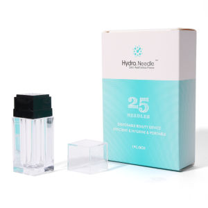 Hydra 25 Micro Need-le Derma Stamp Device With Serums Bottle 25 pins 2 in 1 Micronee-dling Stamp Hydra Roller 25 Pins Facial Beauty Machine - No Serum