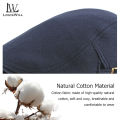 LouisWill lelaki style Cotton Knitted Autumn and Winter Outdoor Sunscreen Peaked Fashion Retro British Style Golf Flat Caps Casual Hats Berets Men beret hat for men topi golf. 