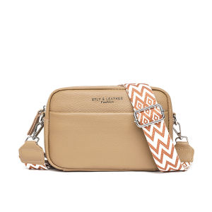 Cross-border womens genuine leather new solid color retro crossbody bag fashionable and simple versatile first-layer cowhide shoulder bag small square bag