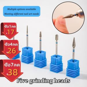 FenHuan ห้าชนิดของเล็บเพชรแทนที่หัวขัดรัสเซีย Pre- ปอกเปลือกและขุดออกกระเป๋าขนาดเล็กสำหรับเล็บ Emery.