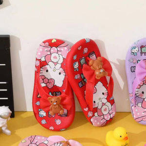 Sandal Jepit Hello Kitty Model Terbaru Anak Perempuan Bahan Karet Rubber Import Berkualitas