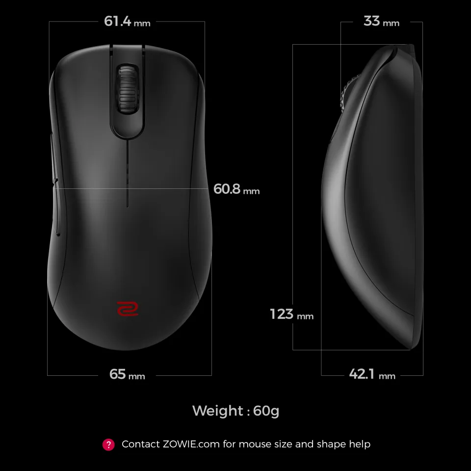 BenQ ZOWIE EC2-DW 4K Wireless Mouse for Esports | Enhanced