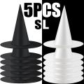 5Pcs Halloween Magic Wizard Hat Triangle Witch Cap Kids Adults Halloween Party Cosplay Costume Props Black White Yard Hanging Hats. 
