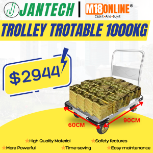 Jantech | 1000KG Strong Thick Steel Foldable Hand Truck Trolley