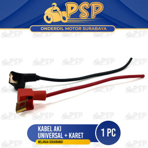 Kabel Aki Universal (+Karet) - Cable Cabel Tali Seling Skun Accu Minus Plus Digunakan Universal