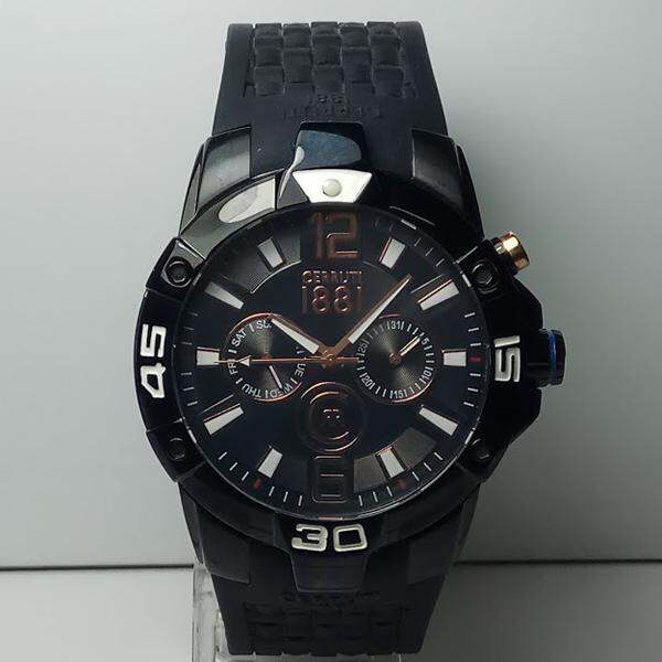 Jam Tangan Pria Cerruti 1881 CRA062F224H Multifunction Black Strap