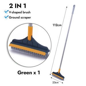 🇸🇬3in1 Gap cleaning Floor cleaning brush Gap brush Floor V Shape Brush Bathroom Brush Stiff Bristles for Tile Floor
