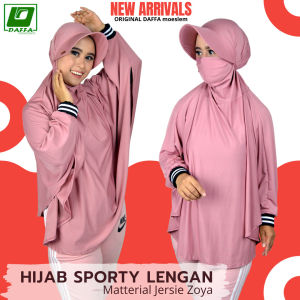 Hijab Jumbo Sporty Topi Lengan Jersey Zoya Kerudung Olahraga Jumbo Murah Hijab Masker Jumbo
