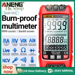 【HPS】 9999 Counts Handheld Digital Multimeter Auto Range True RMS NCV Multimeter DC AC Voltage Current Resistance Frequency High Precision with LED Lights