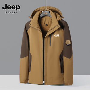 Jeep tinh thần của người đàn ông áo khoác với sang trọng và dày chạy nước rút ngoài trời áo khoác người đàn ông của Windproof và không thấm nước mùa thu và mùa đông Bông Áo khoác