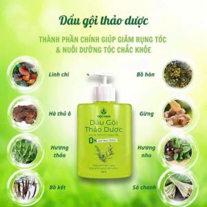 Freeship max - Dầu gội thảo dược Mộc Nam linh chi hà thủ ô hương thảo bồ kết bồ hòn hương nhu chanh sả không chứa hóa chất - Tâm An