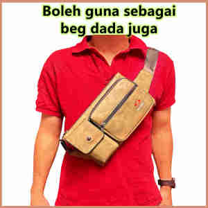 SEAZONN SLING WAIST BAG PU LEATHER BEG TRENDY NEW FASHION BEG LELAKI BEG DADA BEG PINGGANG MAN FESYEN READY STOCK BAG LAKI