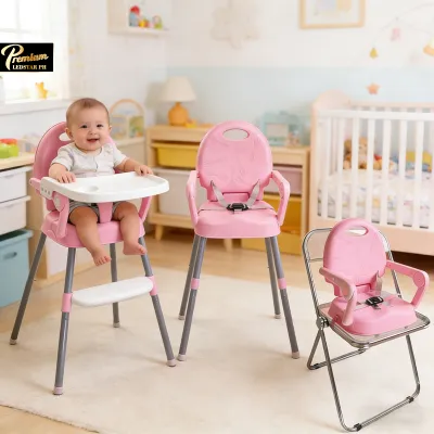 Baby Toddler Adjustable Height High Chair and Removable Table Booster Feeding Dining Seats Chairs