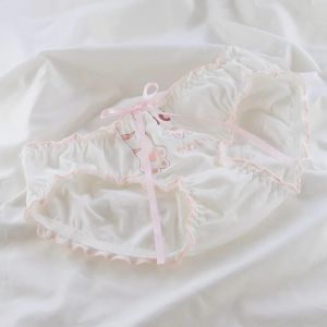 Girls Underwear 4pc/lot Panties Middle Waist Briefs Young Girl Bow Lovely Teenagers Pants Children Students Cotton Clothes2026