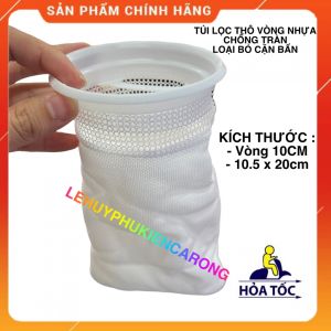 Túi Lọc Hồ Cá  Vòng Nhựa Chống Tràn10.5 x 20cm