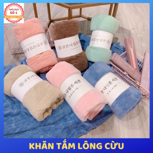Khăn tắm lông cừu hàn quốc kích thước 70x140cm thấm hút cực kỳ tốt chất bông siêu mềm mịn thích hợp cho cả bé sơ sinh và cả gia đình