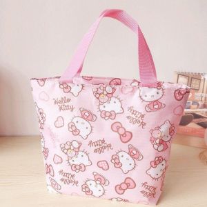 IN STOCK Cinnamon dog lunch box bag cartoon cute simple casual waterproof hand-held zipper lunch bag elementary school student lunch bag*mojogy