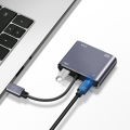 USB Type C To HDMI VGA Adapter Hub 4 in 1 USB3.0 PD Charging Multi 1080P VGA Splitter Converter for MacBook Pro/iPad, HUAWEI Mate 20/30/40 Pro, Samsung Galaxy S22/S8/S9/Note 8 , HDMI Video Adapter Converter. 