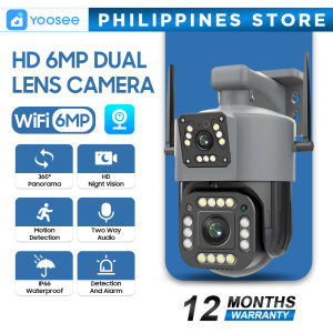 V380 PRO V10 6MP Dual Lens CCTV Camera wifi connect 360 cctv camera wifi with audio outdoor waterproof two ways audio and speaker AI motion dection alarm surveillance camera PTZ control by smart phone