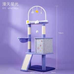 Cat Climbing Cat Tree Tower Cat Tree Tower Scratch Post Cat Scratch Tree Cat Tree Cat Tower Flannel Integrated Jumping Platform Cat Large Luxury Toy Shelf Multi-Layer Cat Villa