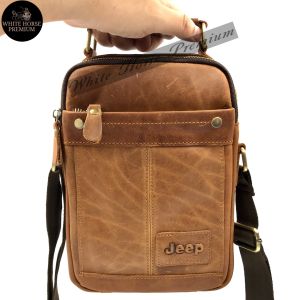 Jeep Lee Genuine Leather Sling Bag Kulit Shoulder Bag Cross Body Leather Bag Messenger Leather Bags Beg Kulit