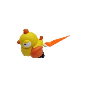 OUTOPEN Wind Up Bird Shape Interactive Cat Toy Plush Tail Pull Play Plush Bird Cat Teaser Durable Simulation Cat Exercise Toys Indoor Fun