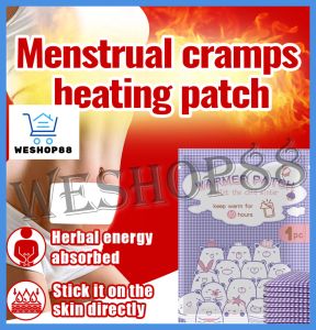WESHOP88 1pack Menstrual Cramp Pain Relief Heat Patch Hot Compress Body Warmer Self Heating Adhesive Pad