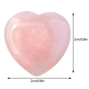 Rose Quartz Heart Crystal for Aquarium Decoration Vase Filler Pot Display Feng Shui Stone | Batu Kristal Kuartz Merah Jambu Bentuk Hati Hiasan Akuarium Pasu Bunga Batu Feng Shui