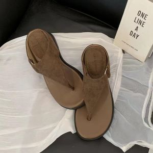[Free Shipping] New Height-Increasing 4Cm Wedge Flip-Flop Sandals For Women Summer Outdoor Sandals Versatile For Beach Vacations