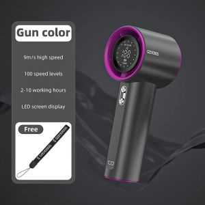 【Big Sale!】TOP GOOJODOQ Fan 4000 mAh Turbo Mini Fan Rechargeable Handheld Portable Strong Wind Electric Jet Hand