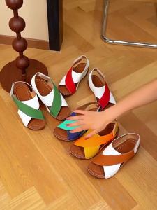 [Free Shipping] WomenS Roman Sandals New Summer Style Platform Thick-Soled Suitable For Pairing With Skirts Casual Open-Toe Versatile Beach Sandals